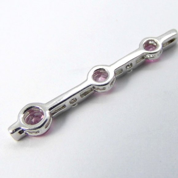 Pink TOPAZ & Diamond Platinum Journey pendant - Picture 7 of 10